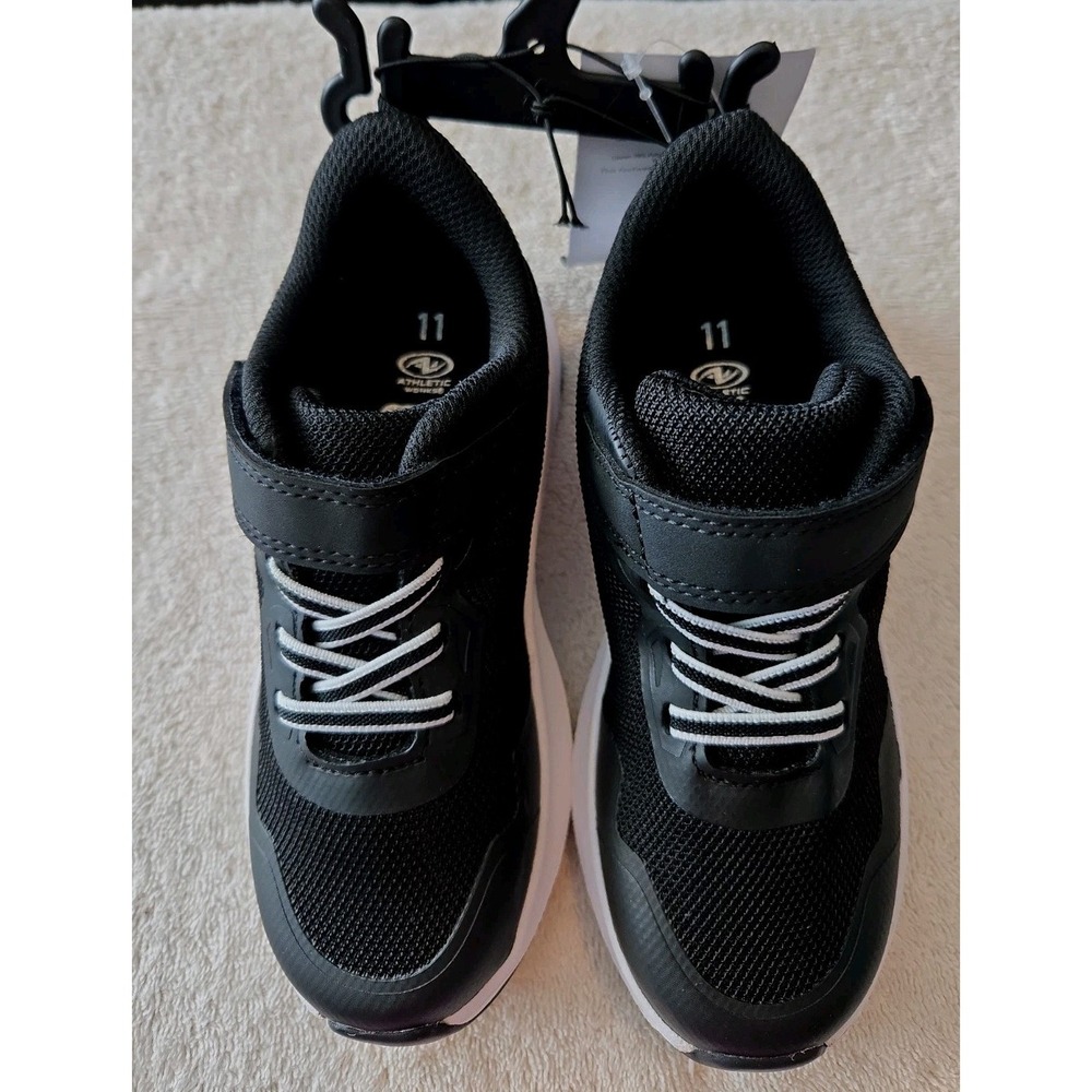 Athletic Works Black Mesh‎ Athletic Sneakers Boy's Shoes Size New 11